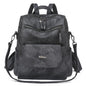 Stylish Women's PU Leather Backpack - Versatile Shoulder Bag with Multiple Pockets(black)