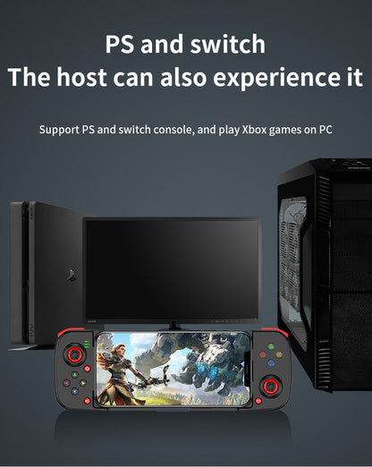 Portable Telescopic Mobile Game Controller - Bluetooth 5.0, iOS/Android/PC Compatible, 400mAh Battery(black)