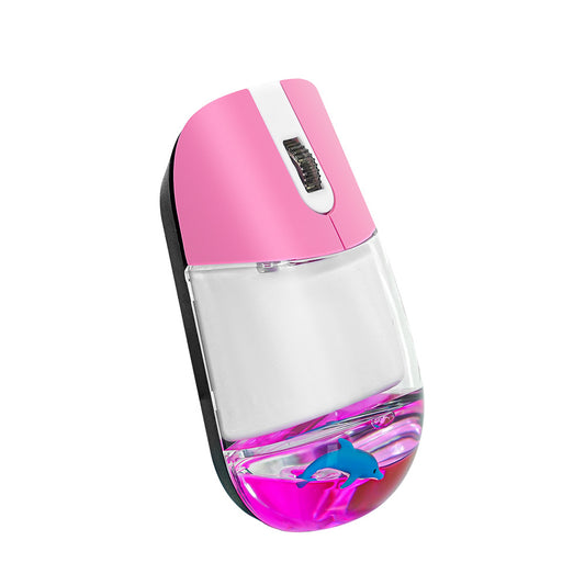 Whimsical 2.4G Wireless Mouse with Floating Animal Design - Comfortable, Quiet & Portable(pink)