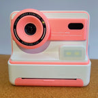 Kids Instant Print Camera - Creative Drawing & Photo Fun with Thermal Printing(Pink+64GB memory card)