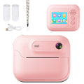 Kids Multi-Functional Camera Toy - Instant B&W Printing & Creative Stickers(pink)