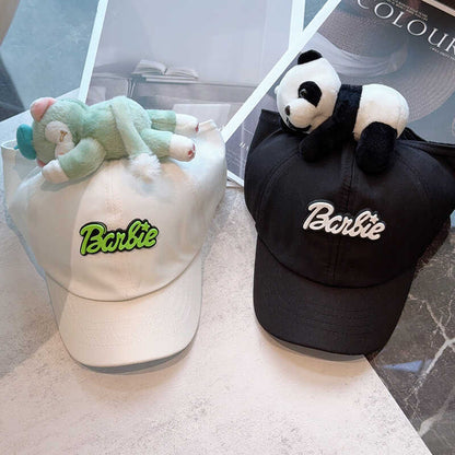 Cute Plush - Decorated Baseball Cap(khaki)