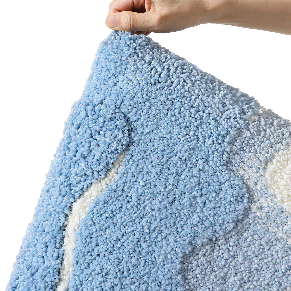 Premium Bath Mat with 8X Water Absorption & Non-Slip Base(rainbow)