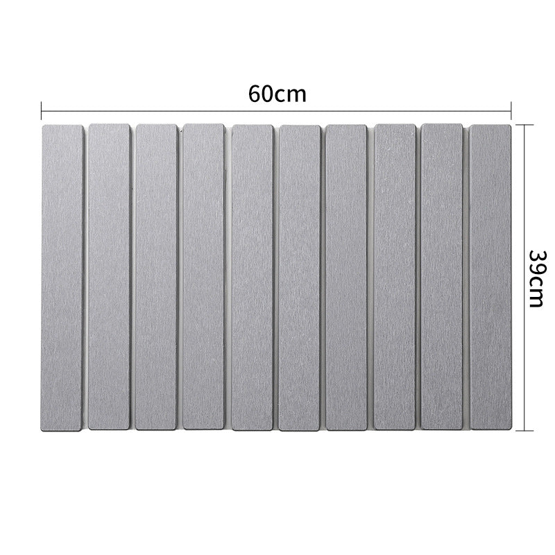 Collapsible Diatom Mud Bath Mat - Quick Dry, Non-Slip, Odor-Free Absorbent Pad(light grey)