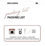 Mini Retro Keychain Camera - 48MP Photos, 1080P HD Video with Built-in Filters & Flash(black and white)
