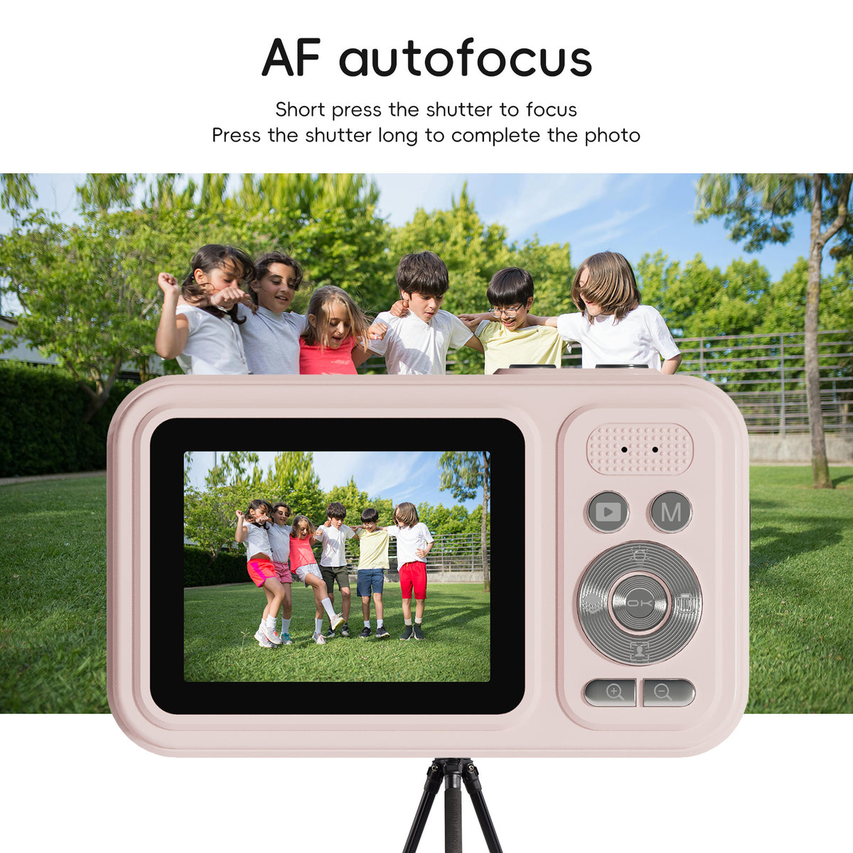 48MP Digital Camera with 16x Zoom & AF Autofocus - Full HD Vlogging Camera for Beginners & Kids(Black)