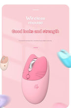 Cute Cat Shaped Wireless Office Mouse - Dual Mode 2.4G/Bluetooth, 3-Level DPI, Silent Click(brown)