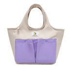 Insulated Lunch Tote Bag - Large Capacity, Multi-Pocket, Waterproof & Stain-Resistant Lining(Beige)