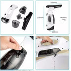 Cordless Window & Surface Vacuum Cleaner Kit - Rechargeable, Streak-Free Squeegee with Spray Bottle(White)
