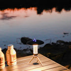 Portable Outdoor Camping Lantern with Tripod Stand, Soft Light Diffuser & USB-C Charging(black)
