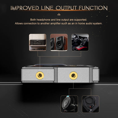 Portable Hi-Res Digital Audio Player - DSD, Dual DAC, Bluetooth 5.0, Expandable Storage(Grey 16GB + 32GB)