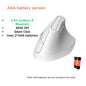 Ergonomic Vertical Mouse - Multi-Device Bluetooth5.0 & 2.4G Wireless, Adjustable DPI, Silent Click(white)