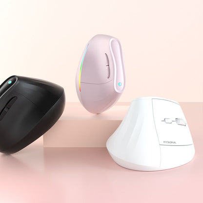 Ergonomic Vertical Mouse - Multi-Device Bluetooth5.0 & 2.4G Wireless, Adjustable DPI, Silent Click(green)