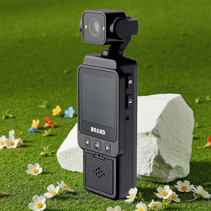 Compact Body Camera with 180° Rotatable Lens, Night Vision, WiFi & Built-in Fill Lights(black+32G)