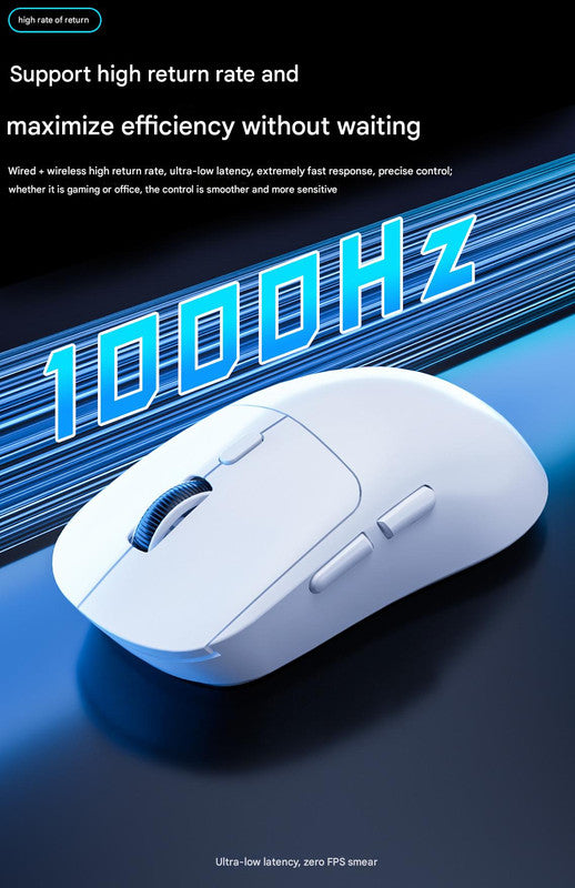 75g Ultra-Lightweight Tri-Mode Wireless Gaming Mouse - 1000Hz Polling Rate, 120-Hour Battery(pink)