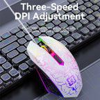 Ergonomic Dual-Mode Wireless Gaming Mouse - Mute Buttons, Adjustable DPI, Rechargeable, Multi-Assist Keys(white)