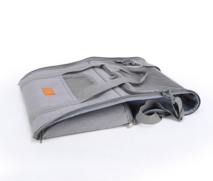 Foldable Soft-Sided Pet Carrier for Travel - Fits Cats & Small Dogs Under 6kg, with Removable Plush Bed & Shoulder Strap(black)