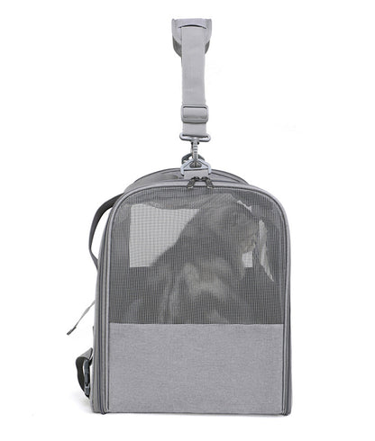 Foldable Soft-Sided Pet Carrier for Travel - Fits Cats & Small Dogs Under 6kg, with Removable Plush Bed & Shoulder Strap(pink)