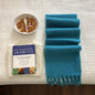 2pc Luxuriously Soft Winter Scarf with Tassel Fringe - Ultra Cozy & Warm Neck Wrap(Lake Blue)