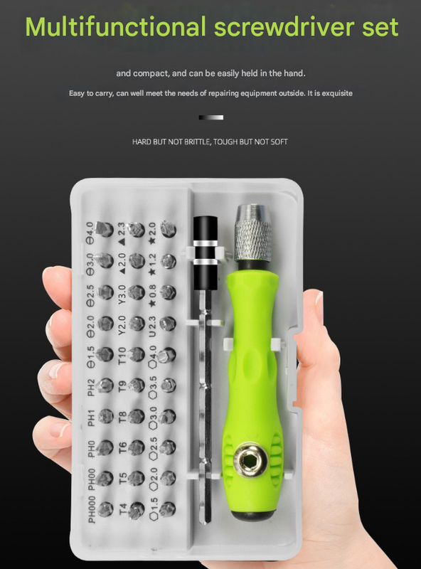 Green 32-in-1 Precision Screwdriver Set - Magnetic Repair Tool Kit for Electronics, Phone & PC