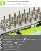 Green 32-in-1 Precision Screwdriver Set - Magnetic Repair Tool Kit for Electronics, Phone & PC
