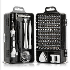 Grey Professional 115-in-1 Precision Screwdriver Set - Magnetic Repair Tool Kit for PC, Laptop, Phone & Electronics
