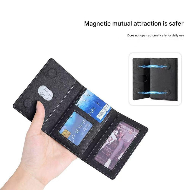 Dark Green 3-in-1 Magnetic Wallet for MagSafe - Slim PU Leather Card Holder with Kickstand