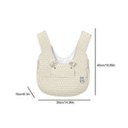 Light Khaki Quilted Hands-Free Pet Carrier Sling - Comfortable Front Pack for Small Dogs & Cats