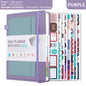 Purple A5 PU Leather Agenda for Productivity & Time Management-Undated Daily & Hourly Planner Pro