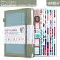 Green A5 PU Leather Agenda for Productivity & Time Management-Undated Daily & Hourly Planner Pro