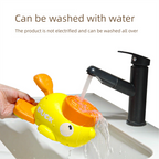 Yellow Interactive Duck-Shaped Automatic Pet Feeder – Smart Treat Dispenser for Cats & Dogs with 3 Adjustable Port Sizes