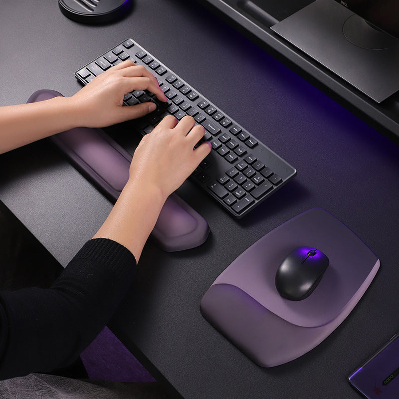 Yellow Comfortable Memory Foam Wrist Rest Set – Ergonomic Mouse Pad & Keyboard Hand Support for Office and Home Use