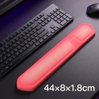 Red and Grey Comfortable Memory Foam Wrist Rest Set – Ergonomic Mouse Pad & Keyboard Hand Support for Office and Home Use