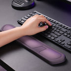 Red and Grey Comfortable Memory Foam Wrist Rest Set – Ergonomic Mouse Pad & Keyboard Hand Support for Office and Home Use