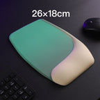 Green and White Comfortable Memory Foam Wrist Rest Set – Ergonomic Mouse Pad & Keyboard Hand Support for Office and Home Use