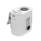 White High-Speed Mini Clip Fan with 360° Rotation – Portable, Rechargeable & Multi-Functional Cooling Solution