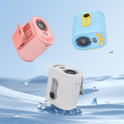 Pink High-Speed Mini Clip Fan with 360° Rotation – Portable, Rechargeable & Multi-Functional Cooling Solution