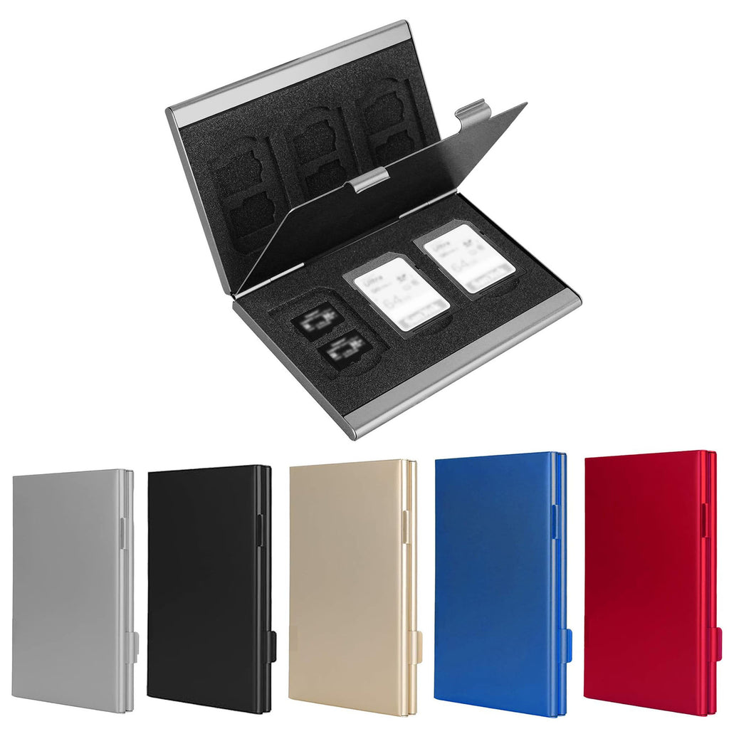 Gold High-Quality Aluminum SD & TF Card Case – Premium Storage Solution for Memory Cards(Memory card not included)