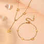 Stylish Stainless Steel Jewelry Set – Elegance Meets Durability with Parisian Arc de Triomphe Design