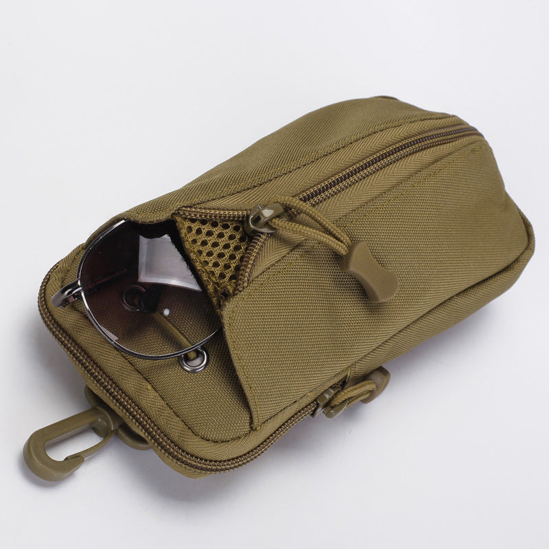 Green Multi-Functional Outdoor Water Bottle & Phone Pouch – Tactical Zippered Waist Pack for Travel, Hiking, and Daily Use