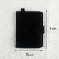 Black DIY Canvas Passport Holder with 4 Random Patches - Customizable Travel Document Wallet