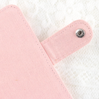 Pink DIY Canvas Passport Holder with 4 Random Patches - Customizable Travel Document Wallet