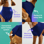 XL Blue Premium Pet Physiological Suit - Comfortable & Breathable Bamboo Modal Recovery Suit
