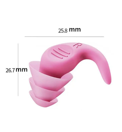 Purple 5-Pair Set Ergonomic Silicone Earplugs - Waterproof for Swimming, Reusable for Noise Cancelling Sleep