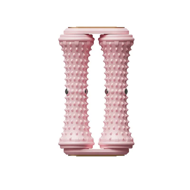 Pink Dual Foot Massager Roller - Therapeutic Deep Tissue Tool for Plantar Fasciitis, Arch Pain Relief & Muscle Relaxation