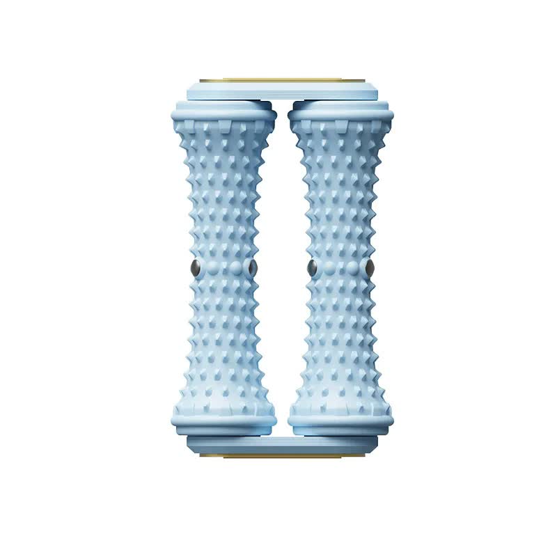 Blue Dual Foot Massager Roller - Therapeutic Deep Tissue Tool for Plantar Fasciitis, Arch Pain Relief & Muscle Relaxation