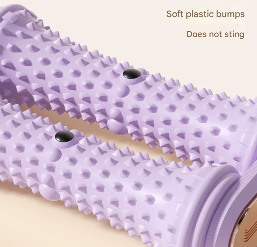 Purple Dual Foot Massager Roller - Therapeutic Deep Tissue Tool for Plantar Fasciitis, Arch Pain Relief & Muscle Relaxation
