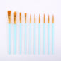 Blue Versatile 10-Piece Artist Paint Brush Set (10 Sets Included) - for Acrylic, Oil, Watercolor & Gouache Painting