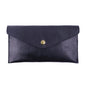 Brown Vintage Japanese Style Full-Grain Leather Phone Wallet - Slim Envelope Clutch for Women