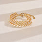 Gold-white Miyuki Beaded Bohemian Rainbow Arrow Handmade Stainless Steel Bracelet